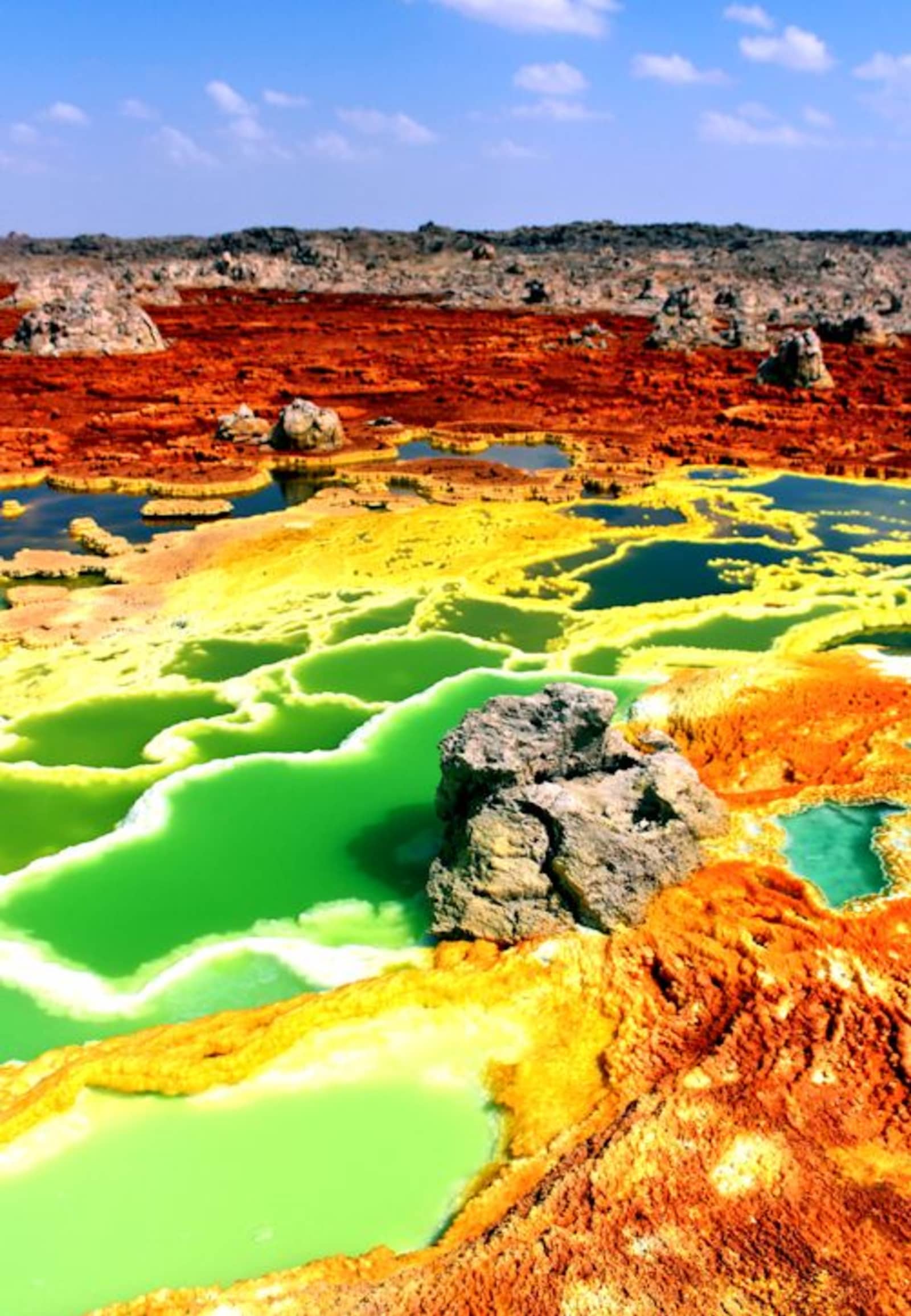 Danakil Depression desert and volcanic landscape